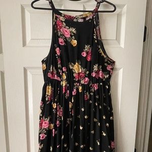 Torrid black flower dress